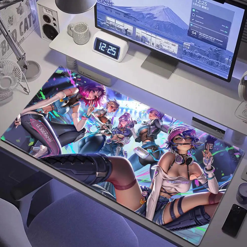 Sexy Anime-Girls Gaming-Mauspad HYBXAXC Laptop Büro Gummi Weiche Tischmatte XXL Groß Computer Overwatch Spiel Tastatur-Teppich