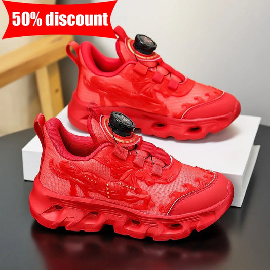 Childrens Sports Shoes Fashionable Mesh Campus Student Cushioning Training Shoes New Breathable Non Slip Daily Jogging Shoes