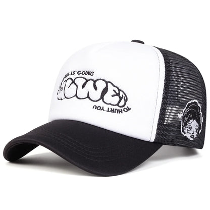 Unisex EVERYONE IS GOING Letter Embroidery Baseball Net Caps Spring Summer Outdoor Adjustable Casual Hats Dad Hat Sunscreen Hat
