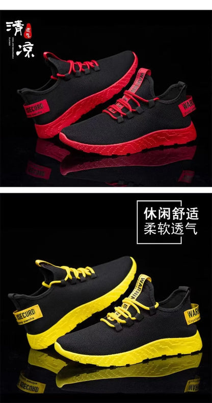Pánské tenisky, ležérní, lehké, síťované, sportovní boty, letní, outdoorové, s měkkou podrážkou, prodyšné, pohodlné, módní, trendy běžecké boty