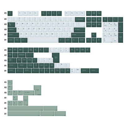 KBDiy GMK MarrsGreen Teclas Retro PBT ISO Double Shot Perfil Cherry para Teclado Mecânico Gaming com Switches MX
