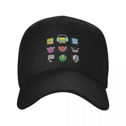 2026 Geometry Dash Baseball Cap Unique hats tactical cap Golf Cap Ladies Men's