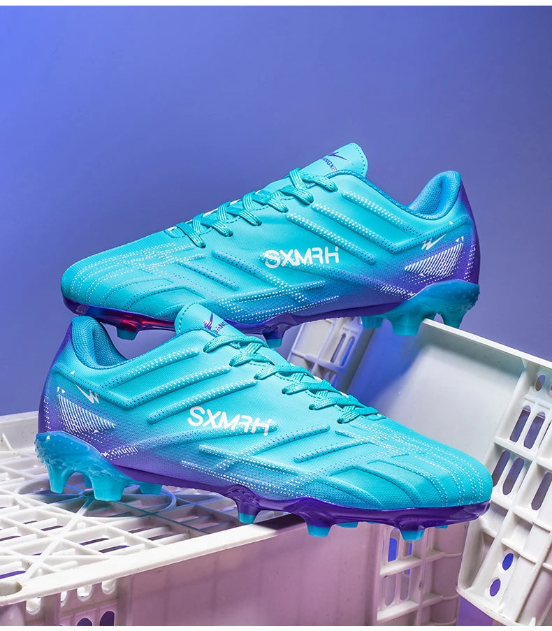 Double Star Adult Youth AG Soccer Cleats Non-Slip Durable Artificial and Natural Grass Football Shoes for Training and Matches Men Women