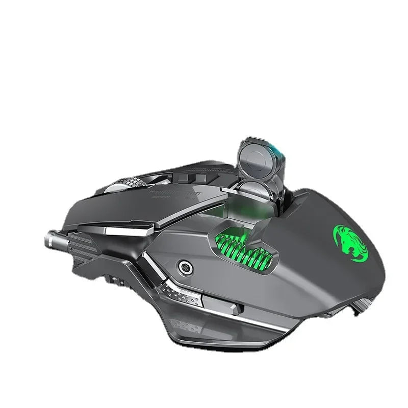 RGB 6400 DPI kabelgebundene mechanische Maus mit magnetischer Befestigung und DIY-Gegengewicht für Esports-Gaming-PC
