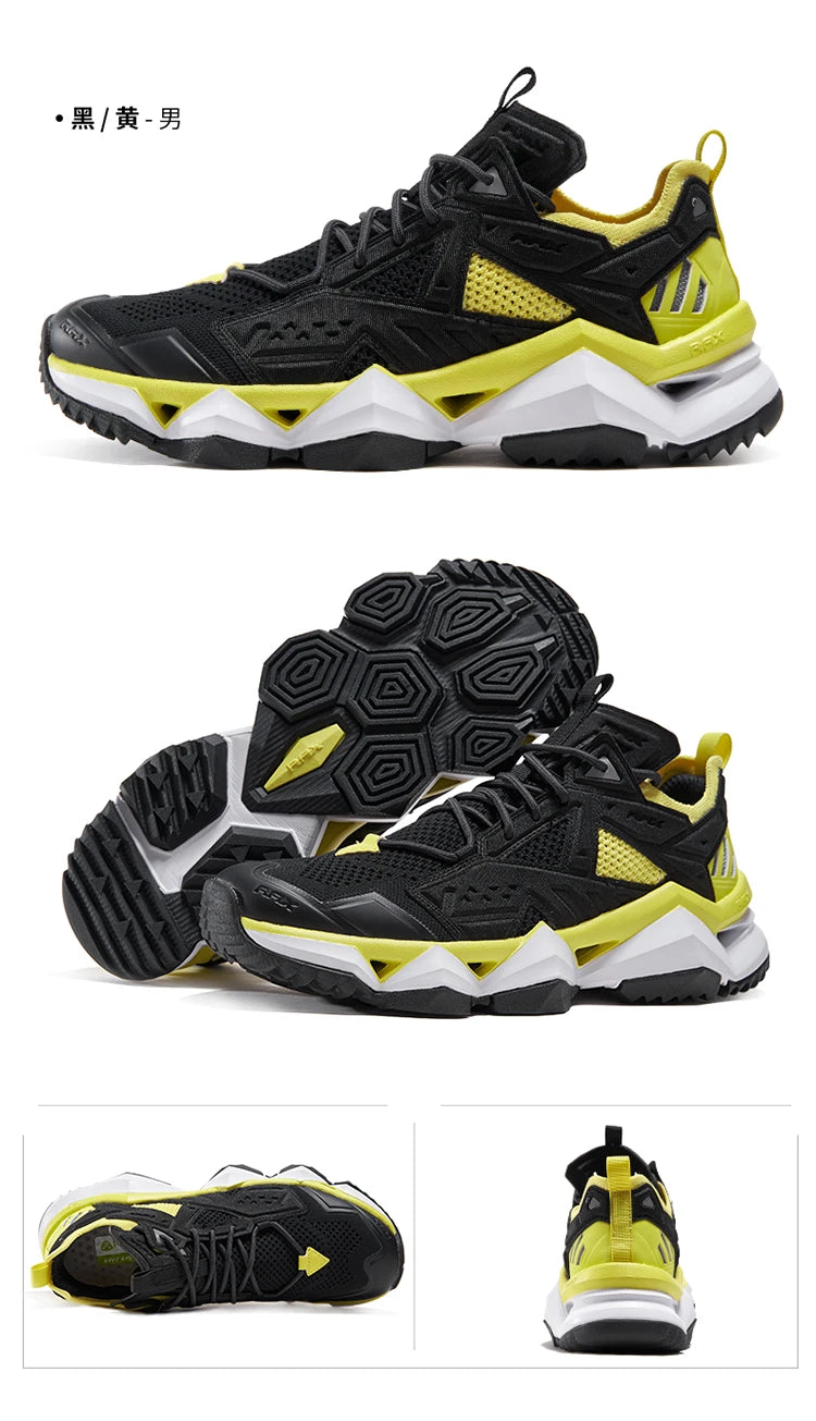 RAX Running Shoes Men&Women Outdoor Sport Shoes Breathable Lightweight Sneakers Air Mesh Upper Anti-slip Natural Rubber Outsole