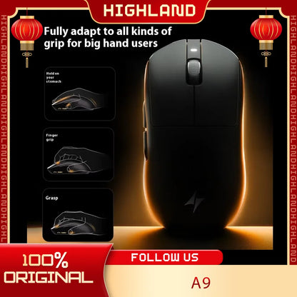 ATK A9 Plus Gaming Mouse Wireless A9/A9 SE/A9 Pro Tri Mode 8K Gaming Mouse Lightweight A9 Ultimate E-sports PC Gift Customized