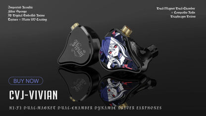 CVJ X R2E3 Medusa Dynamic Driver In-Ear Earphone Dual Layer Acoustic Design Venting System Perfect for Audiophiles Unleash