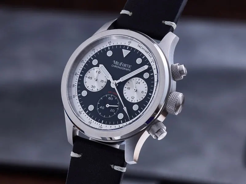 Milifortic 39MM Fashion Chronograph Watch Man R086 Retro C3 Luminous Stainless Steel Waterproof 100M VK63 Quartz Watches For Man