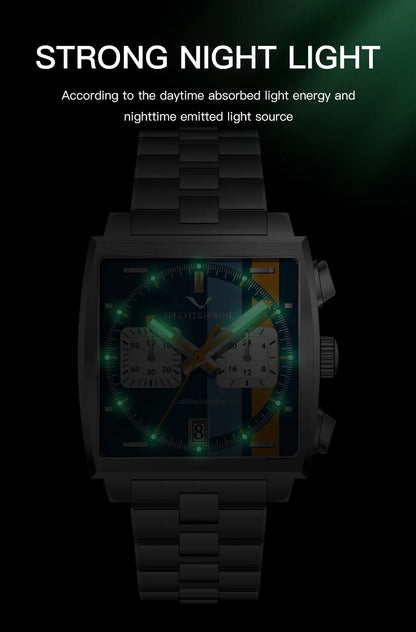 Specht & Söhne New Hot Watches Men Luxury Brand Male Japan VK64 Chronograph Trendy Sport Wristwatch Waterproof