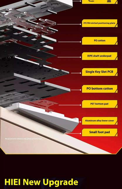 LEOBOG Hi75C Mechanical Wireless Keyboard Aluminium 3-Mode With Knob Hot Swap RGB Gasket Hi75C Gaming Keyboard Customization PC