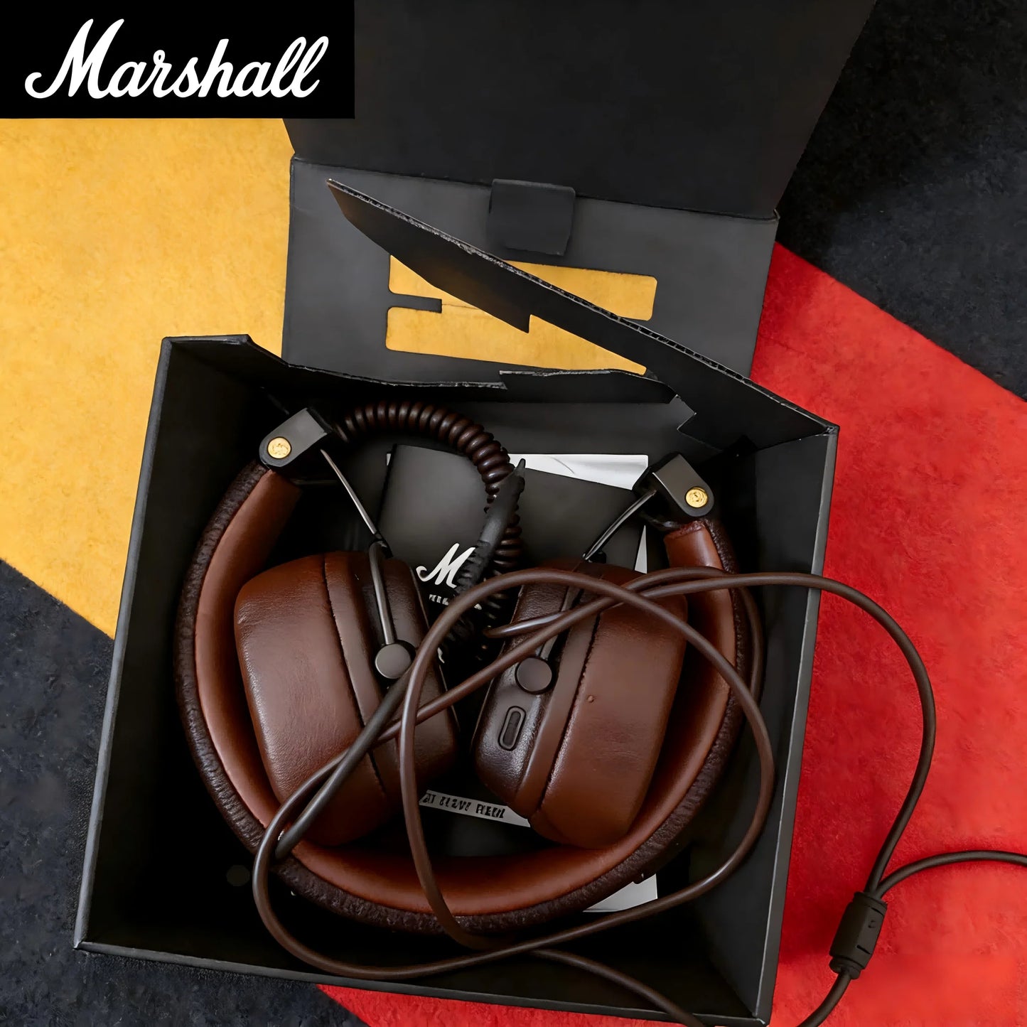Cuffie on-ear wireless Bluetooth Marshall Major V 5 – Suono stereo con bassi profondi, headset sport & gaming con microfono, cuffie wireless e cablate