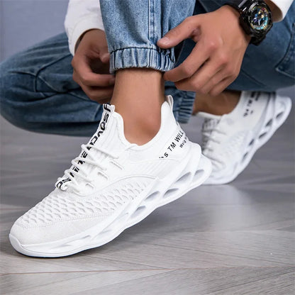 Baskets décontractées roses pour femmes et hommes, chaussures Blade, grandes tailles (46), chaussures de course légères et respirantes pour hommes, baskets de sport en mesh
