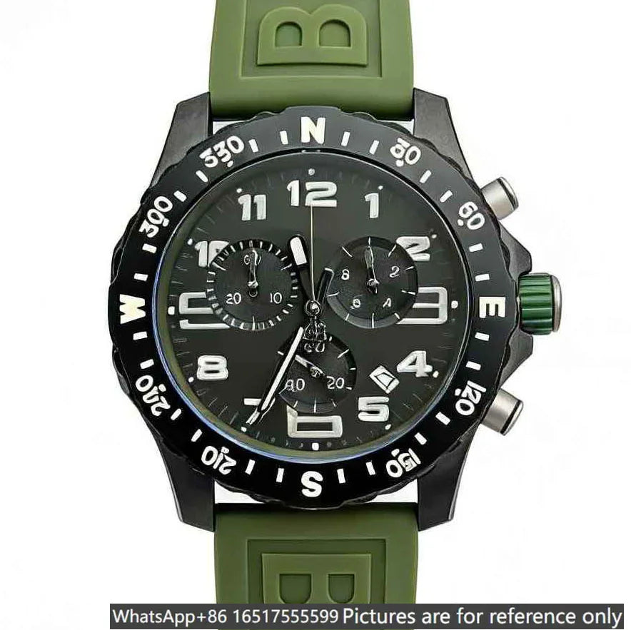 45mm luxury men's watch, made of 904L steel, Quartz movement-b