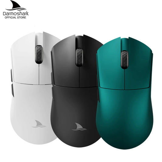 Darmoshark M3 V2 Gaming-Maus Double 8K Wireless Tri-Mode 26KDPI PAW3395-Sensor Große-Hand-Gaming-Makro-Maus für Computer, Laptop, PC