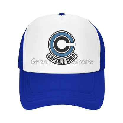 Capsule Corp – czapki baseballowe z siateczką, unisex, czapki typu „trucker” w stylu hip-hopowym, czapki „dad hat” z motywami anime DBZ, czapki wyścigowe z regulacją, letnie czapki typu „trucker” i czapki typu „snapback”