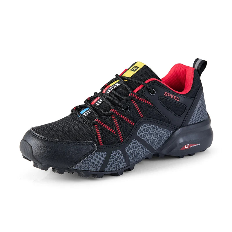 Zapatillas de senderismo para hombre, calzado deportivo todoterreno para exteriores, malla transpirable, antideslizantes y resistentes al desgaste, zapatillas de senderismo y ciclismo outdoor