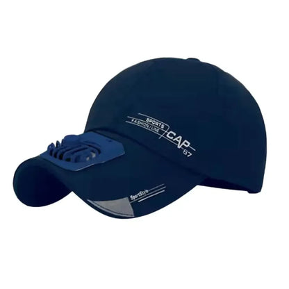 Cappellino da baseball con ventola, ventilatore rinfrescante ricaricabile via USB per l’estate, protezione solare per il golf all’aperto, cappellino con visiera regolabile a 2 velocità, cappellino da escursionismo con ventola