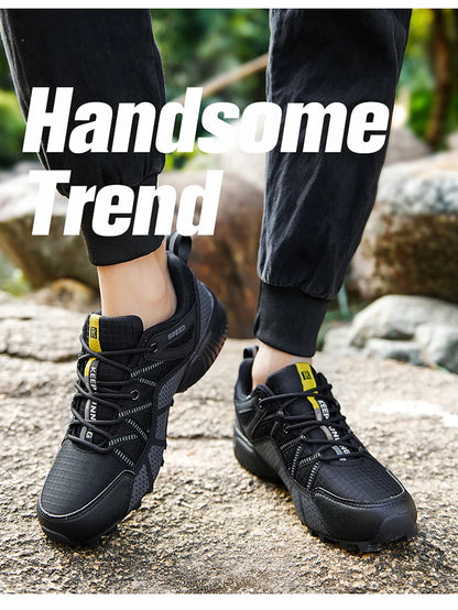 Zapatillas de senderismo para hombre, calzado deportivo todoterreno para exteriores, malla transpirable, antideslizantes y resistentes al desgaste, zapatillas de senderismo y ciclismo outdoor