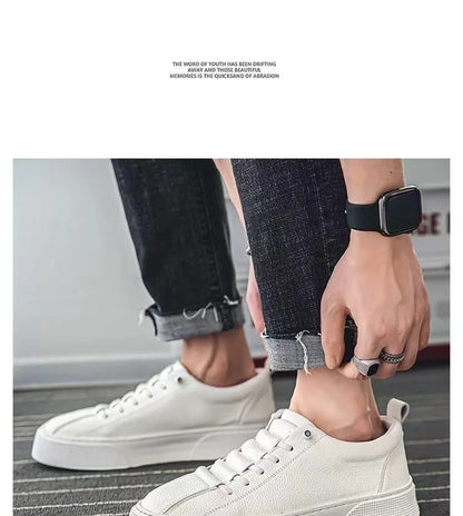 Pánske tenisky, voľnočasová obuv, pánske balerínky, Zapatillas Hombre, ľahká obuv z PU kože, priedušná obuv, pánska biela športová obuv, tenisky