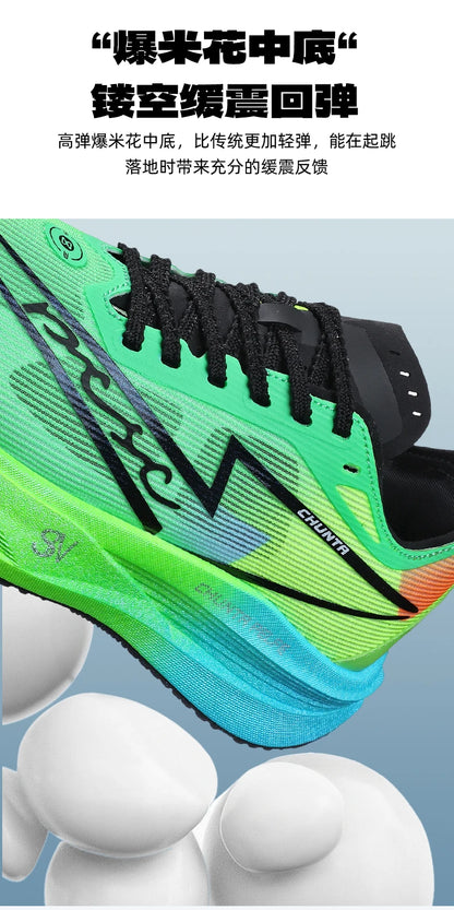 Laufschuhe für Herren, Carbonplatte, spezialisiert für Marathon und Sport, atmungsaktiv, leicht, komfortable rutschfeste Chunta-Sneaker für Damen