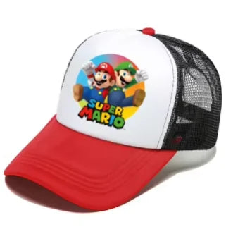 Mario Casual Baseball-zonnepetten Action Universele polyesterhoed Kinderartikelen Vrachtwagenchauffeursartikelen Volwassenen Verstelbaar Anime-accessoires