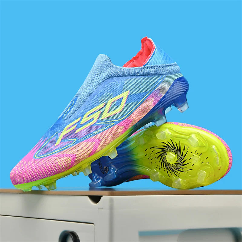 New Men Soccer Shoes Match Indoor Hot-selling Outdoor Football Boots Grass Cleats High-top Futsal Sneakers Non-Slip High-quality