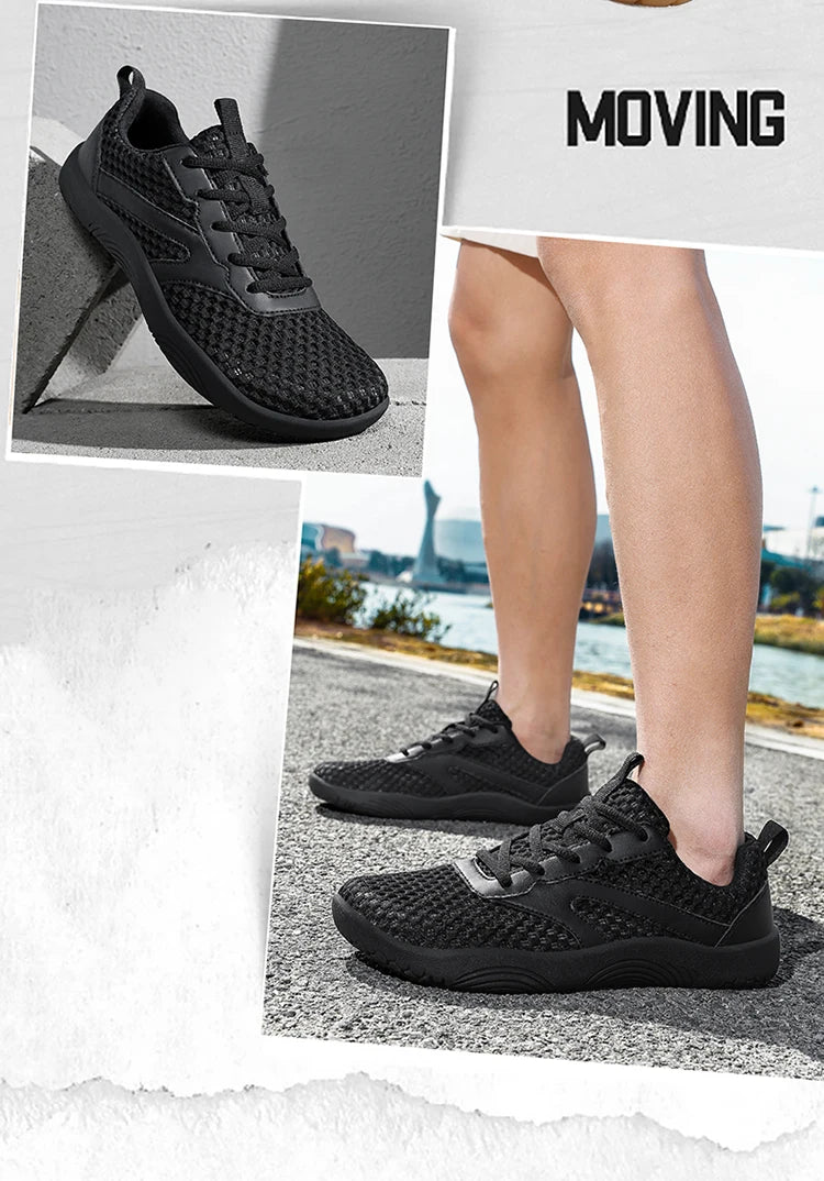 Herren-Barfuß-Loafer mit breitem Design, rutschfest, Freizeitschuhe/Wanderschuhe, in mehreren Farben erhältlich, atmungsaktives Mesh-Herrenschuhwerk
