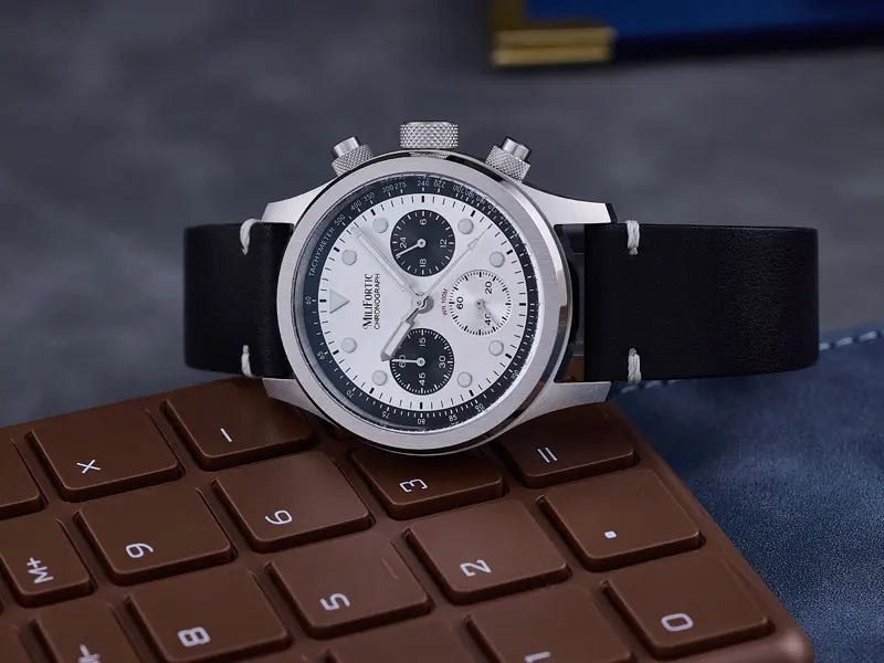 Milifortic 39MM Fashion Chronograph Watch Man R086 Retro C3 Luminous Stainless Steel Waterproof 100M VK63 Quartz Watches For Man