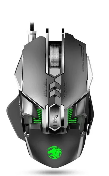 RGB 6400 DPI kabelgebundene mechanische Maus mit magnetischer Befestigung und DIY-Gegengewicht für Esports-Gaming-PC
