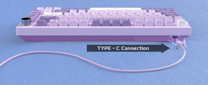 Teclado gaming mecânico MageGee SKY81 75%, RGB, gasket mount, hot-swappable, com fios, personalizável, som cremoso, amortecimento acústico e botão rotativo