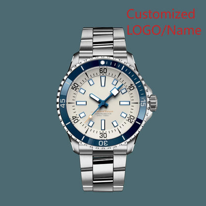 A11 Store Customized Watch Super ocean Mens Automatic Mechanical Watch Stainless Steel Black Blue Ceramic Bezel 44mm