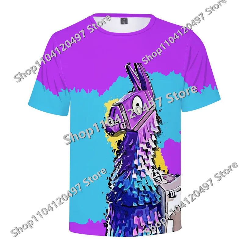 Fortnite Theme Birthday Number T-Shirt, Summer Child White Clothes, Cartoon Hot Game Short Sleeve Tees, Casual Tops, Funny Gifts