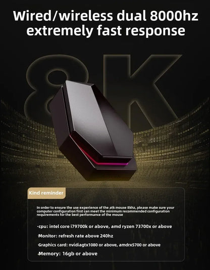 Neue ATK X1 SE Starlight kabellose leichte Gaming-Maus PAW3395 26K DPI Hub Page Driver 1000Hz – Gaming-Maus und PC-Spieler-Zubehör