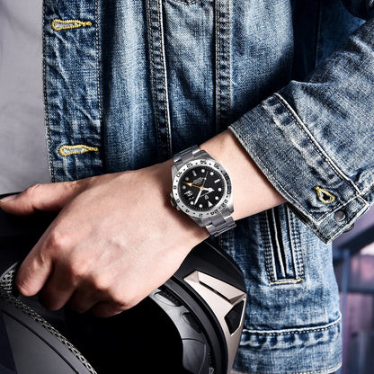Relógio de mergulho masculino Pagani Design 2026 novo, 42mm, safira, mecânico automático GMT, impermeável 100m PD1682