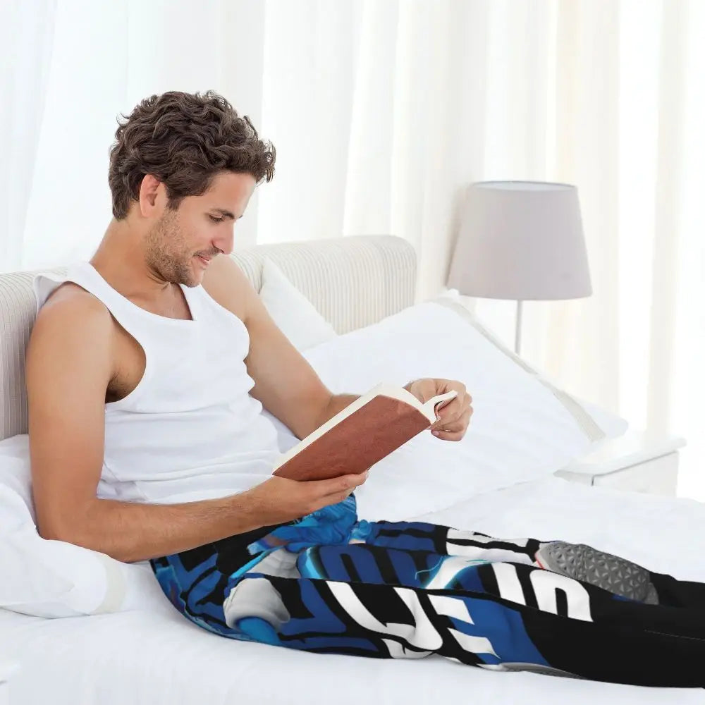 Custom Print Men's Soniced Pajama Pants Hedgehog Game Sleepwear Sleep Lounge Bottoms with Pockets