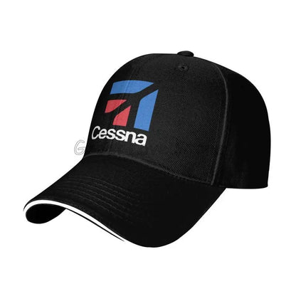 Custom Cessna Logo Print Sandwich Baseball Cap Retro Men Hip Hop Bucket Hats Summer Outdoor Sun Protection Snapback Cap Golf Hat