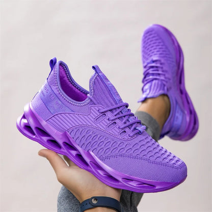 Baskets décontractées roses pour femmes et hommes, chaussures Blade, grandes tailles (46), chaussures de course légères et respirantes pour hommes, baskets de sport en mesh