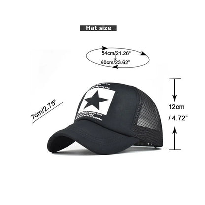Fashion Summer Baseball Cap Snapback Mesh Trucker Hats Hip Hop Caps Cool Men Caps Female Outdoor Casual Sun Hat High Quality