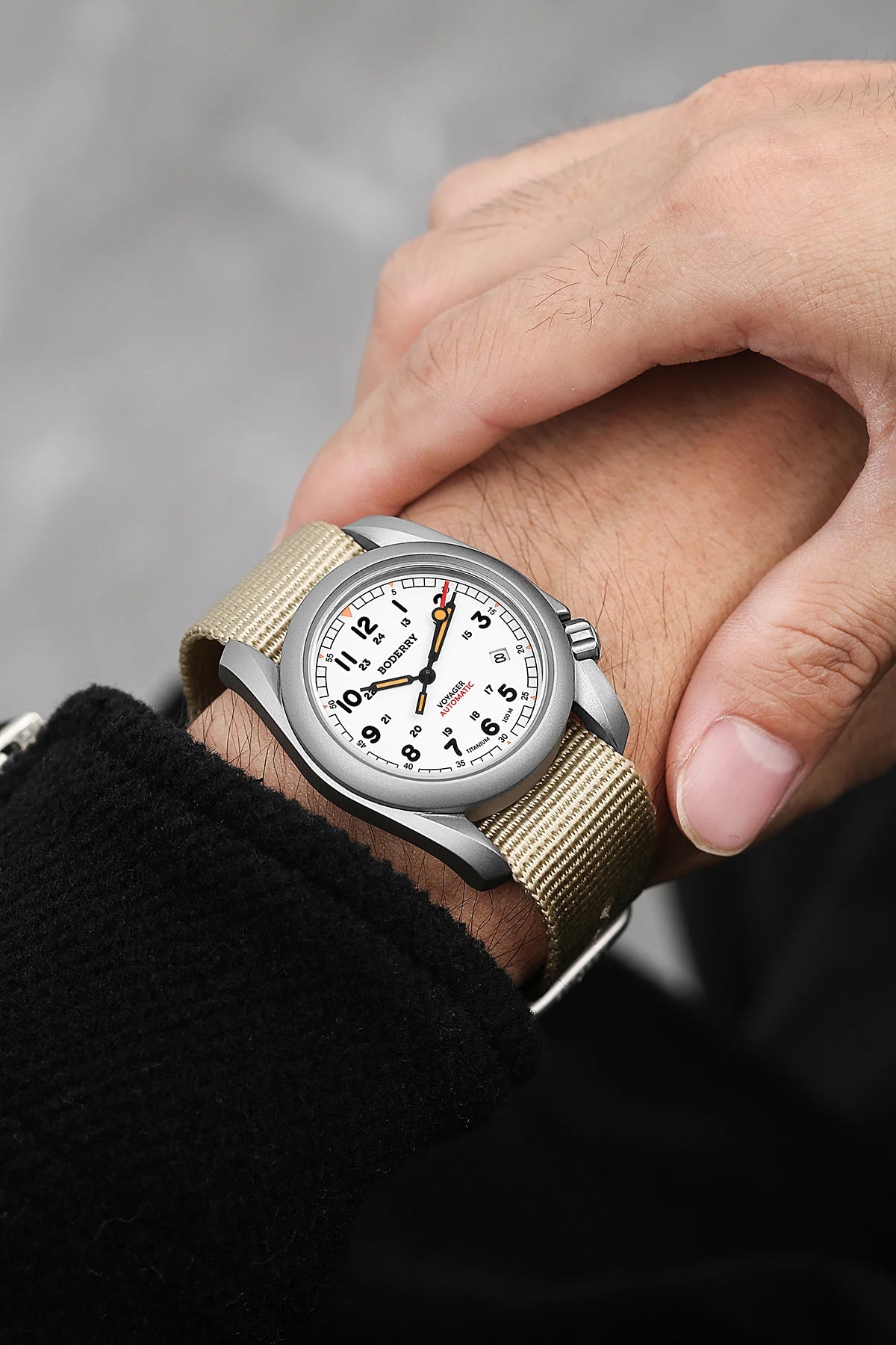 Boderry VOYAGER Field Watches Bronze Case Automatic For Seiko NH35 Watch 100M Waterproof Clock Military Vintage Wristwatch Mens
