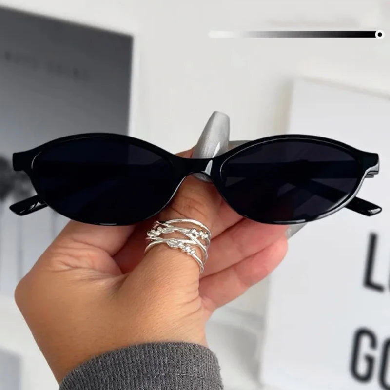 1/4pcs New Casual Elliptical Sunglasses Female Multi Color Frame Glasses Fashion Small Frame Design UV400 Sun Glasses Unisex