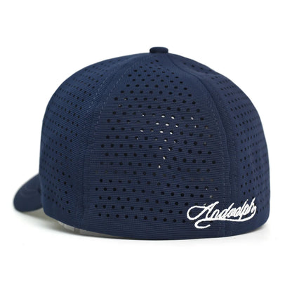 Baseballkappe mit Netzstoff, kurzer Krempe, geschlossener Rückseite, atmungsaktiv, Snapback-Kappen, eng anliegend, Dad-Cap, verstellbar, einfarbig, Trucker-Stil