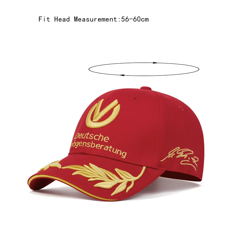 Unisex Gold Letter Embroidery Baseball Caps Spring and Autumn Outdoor Adjustable Casual Hats Versatile Snapback Sunscreen Hat