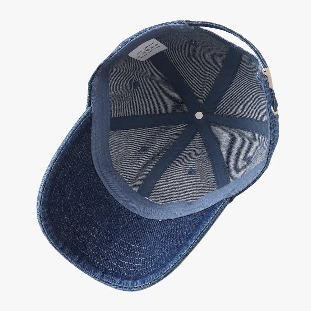 2025 New Vintage Denim Visors Hat Fashion Jeans Baseball Cap Unisex Letter Embroidery Hip Hop Snapback Caps Cool Casquette