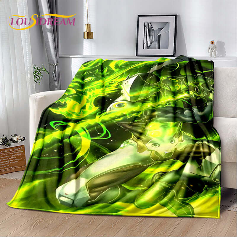 Overwatch Game Gamer DVA  Reaper Soft Plush Blanket,Flannel Blanket Throw Blanket for Living Room Bedroom Bed Sofa Picnic Kid 3D