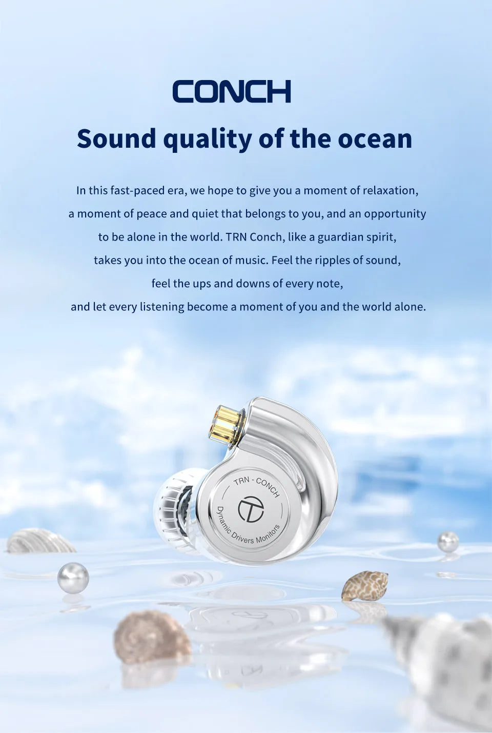 TRN Conch Lucky Bag Monitor In-Ear – Auricolari HiFi cablati dinamici DLC Diamond con filtri a ugello di accordatura per Xiaomi