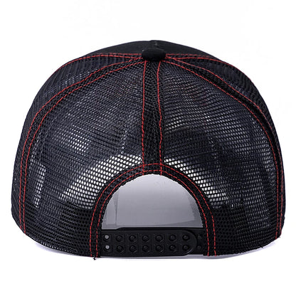 Unisex καπέλο Trucker με πλέγμα, κλασικό μοτίβο μοτοσικλέτας, αναπνεύσιμο καλοκαιρινό καπέλο μπέιζμπολ, καπέλο streetwear για άνδρες και γυναίκες