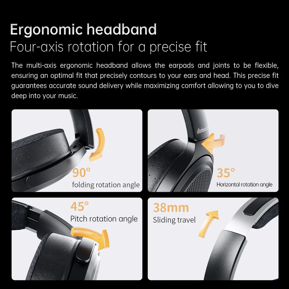 Cuffie audiophile over-ear magnetiche planari FiiO JT7 – Driver 95x86mm, headset HiFi cablato 4.4mm e 3.5mm