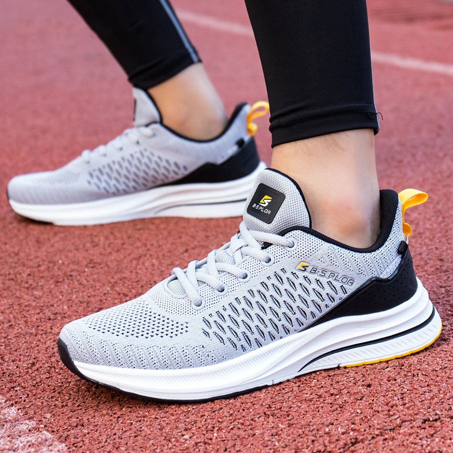 Baasploa Herren-Laufschuhe, neue atmungsaktive Mesh-Sport-Sneaker, Übergrößen 41-48, klassische Freizeitschuhe für Herren, rutschfest, Outdoor-Komfort
