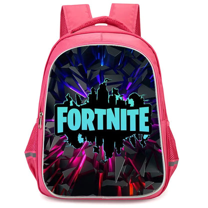 Mochila Fortnite Cartoon de 16 polegadas, unissexo, para rapazes e raparigas, com fechos duplos, grande capacidade e leve, para estudantes