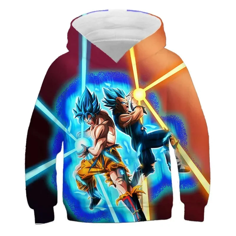 2025 Autumn Cool Dragon Ball Z Kids Boys Sweatshirts Children Casual Boy Hoodies Pullover Anime Dragon Ball Hoodie Hooded Coats